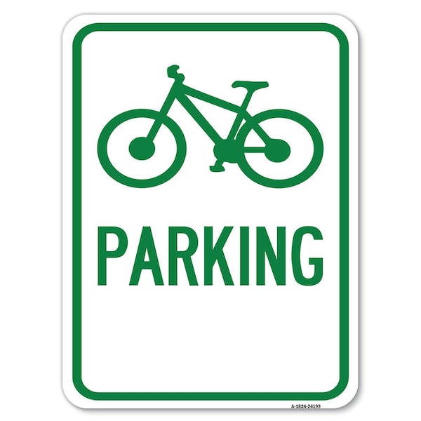 D4-3 Bicycle Parking Bicycle Parking Heavy-Gauge Alum Rust Proof Parking, 18" x 24", A-1824-24199